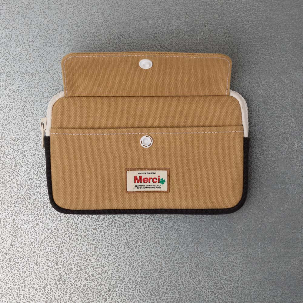 Merci - Candide M Coin Purse - Beige & Black