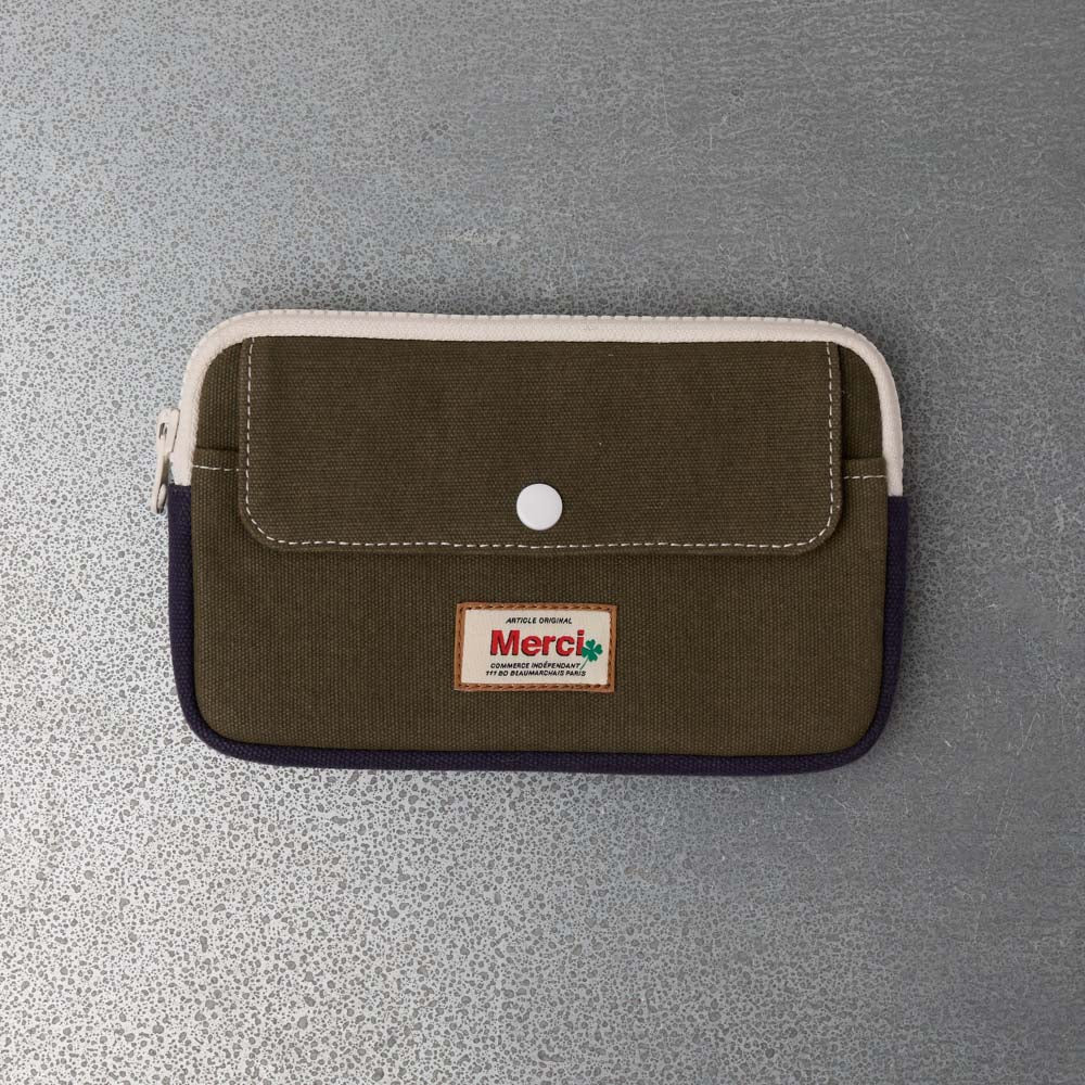 Merci - Candide M Coin Purse - Olive & Navy