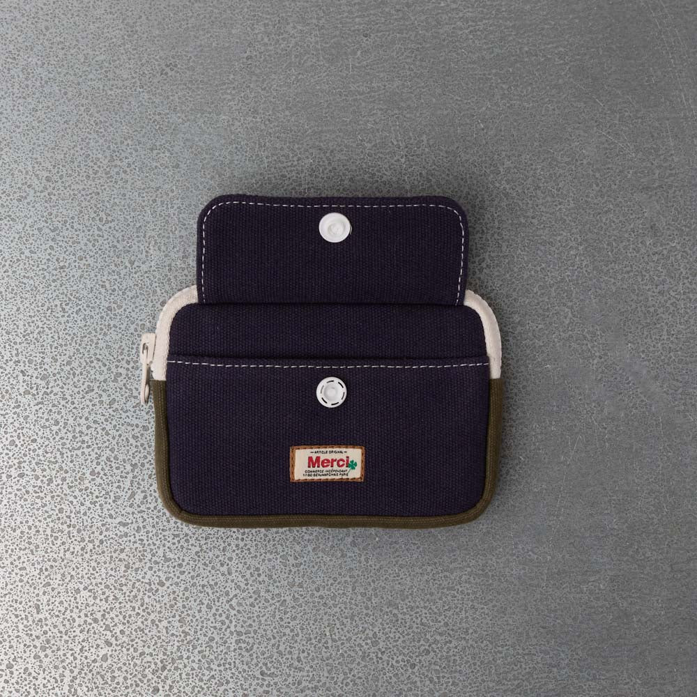 Merci - Candide S Coin Purse - Navy & Olive