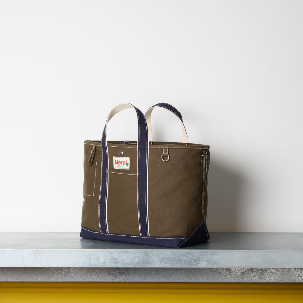 Merci - Candide shopping bag Ribbon - Olive & Navy
