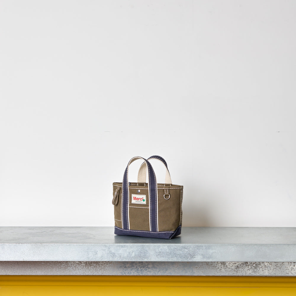 Merci - Candide shopping bag Ribbon - Olive & Navy
