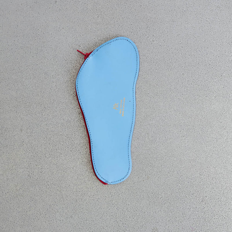 Trousse pied en cuir - Bleu