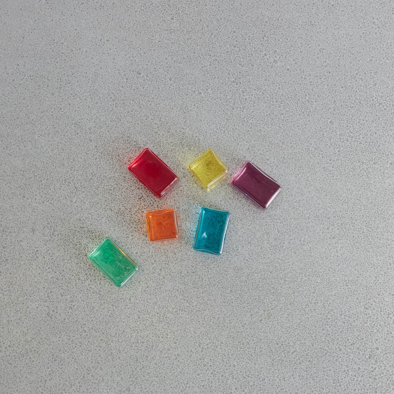 6 glaçons en verre - Multicolore