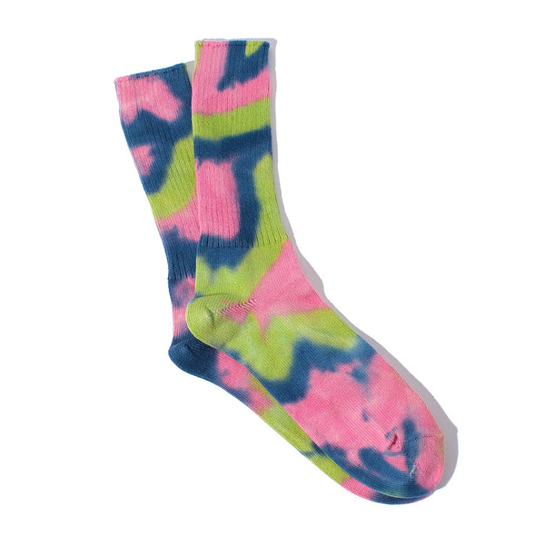 Anonymous ISM - Chaussettes Tie Dye - Rose