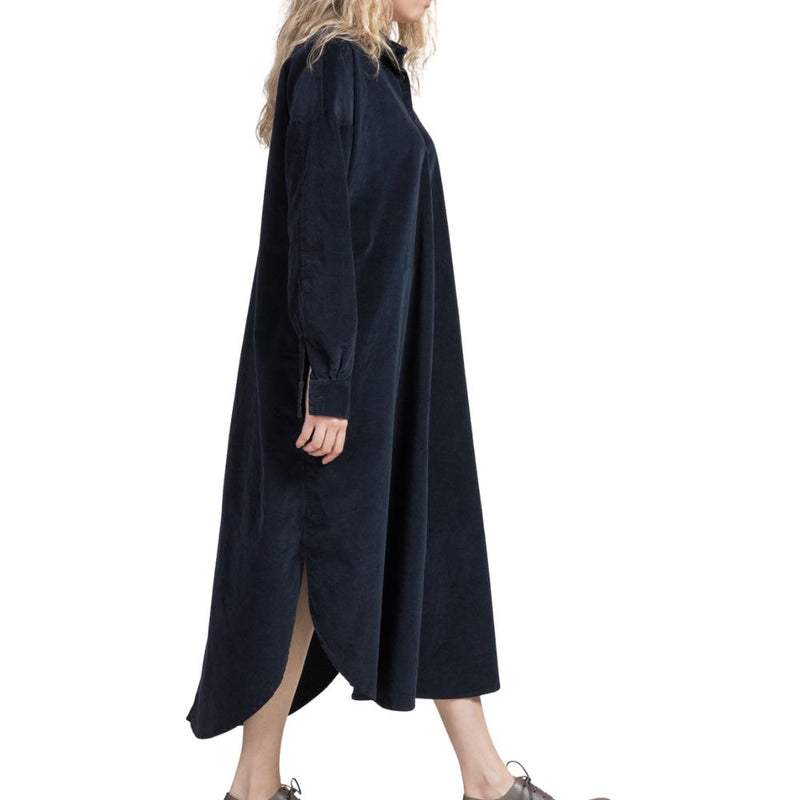Album Di Famiglia - Robe-chemise longue V - Bleu ink