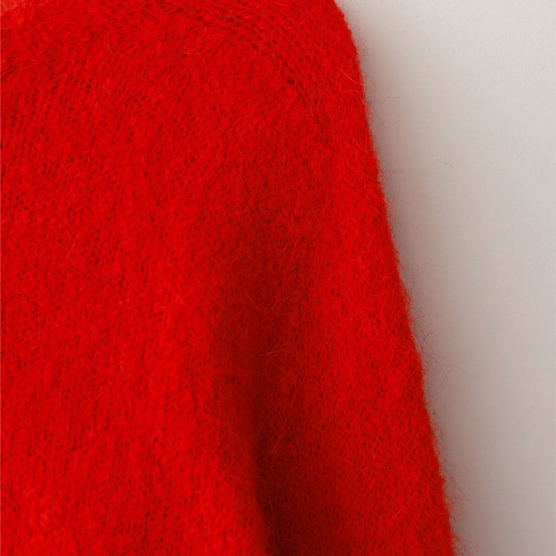 Nothing Written - Cardigan Alpaga - Rouge