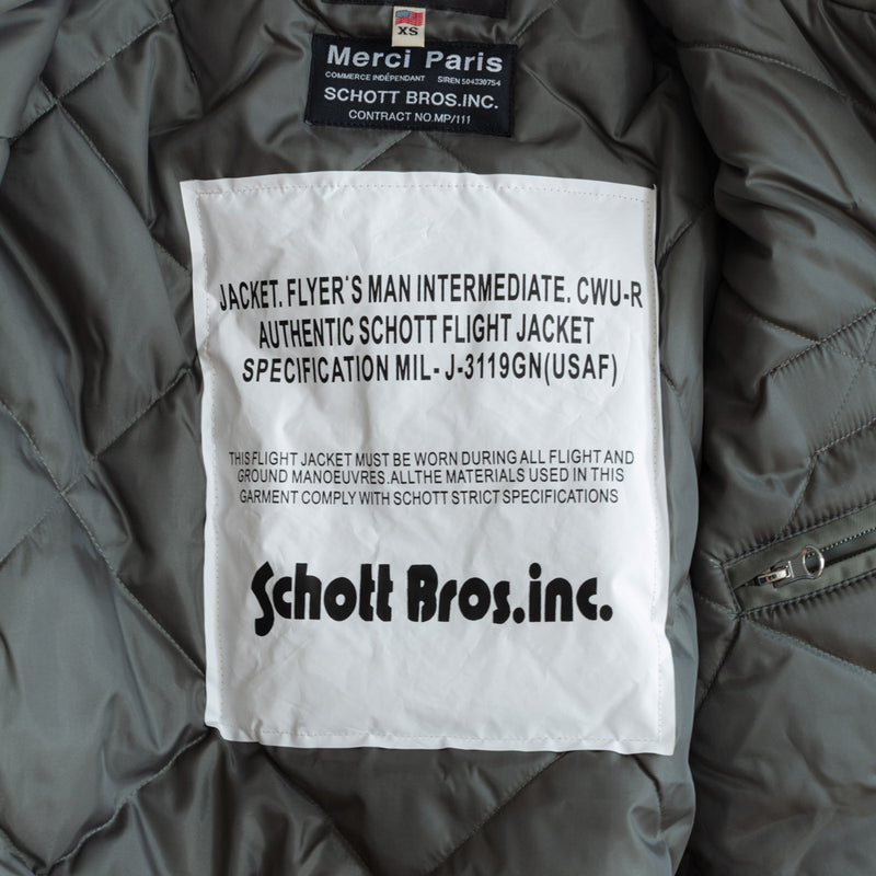 Schott x Merci - Blouson aviateur - Kaki
