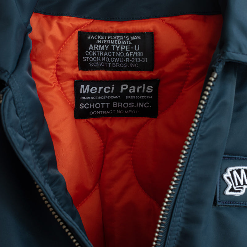 Schott x Merci - Bomber - Bleu Marine