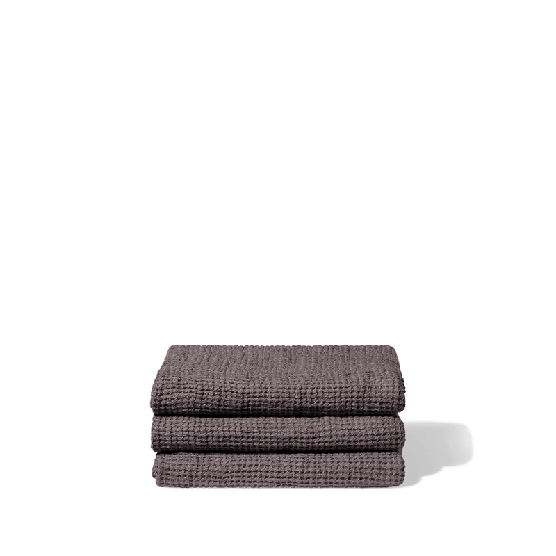 Serviette de bain en lin - Waffle - Gris Radieux