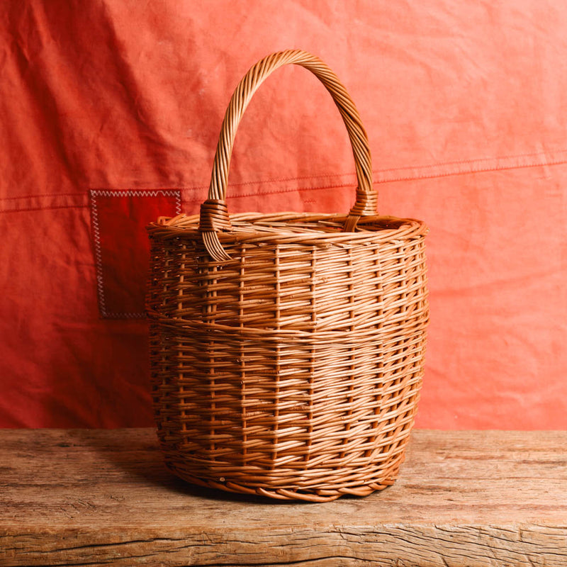 Panier rond en osier