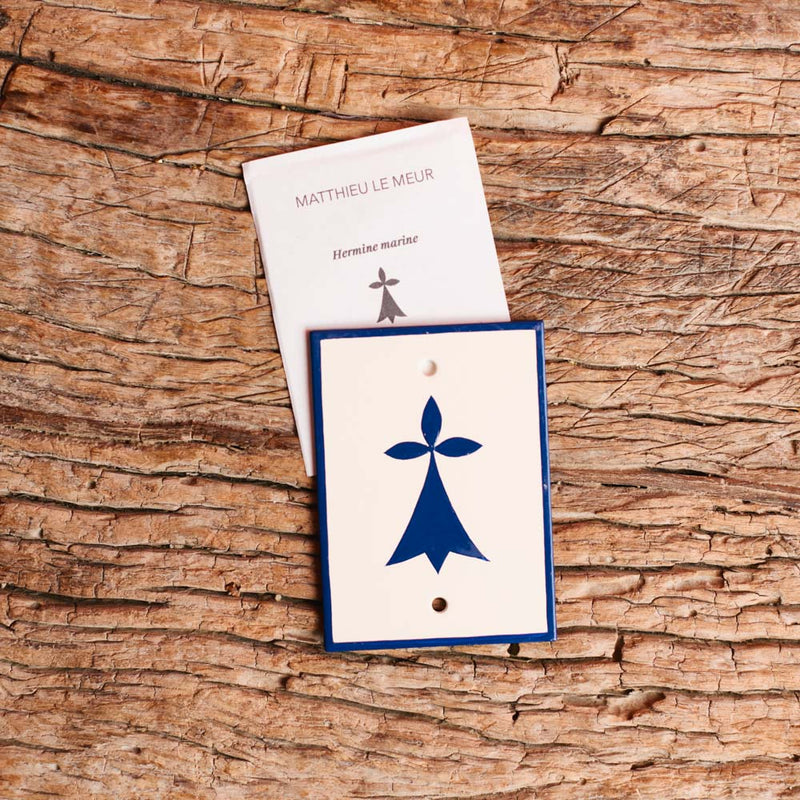 Plaque Hermine - Bleu - Matthieu Le Meur