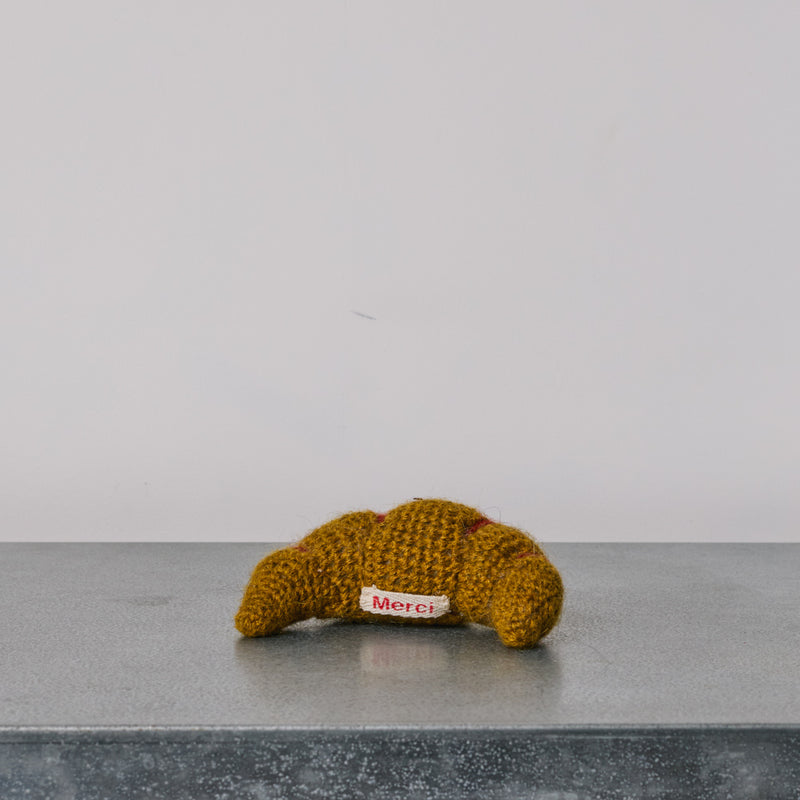 Peluche Merci en tricot - Croissant