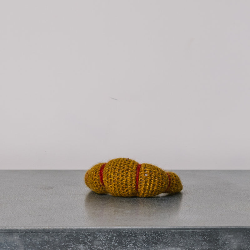 Peluche Merci en tricot - Croissant