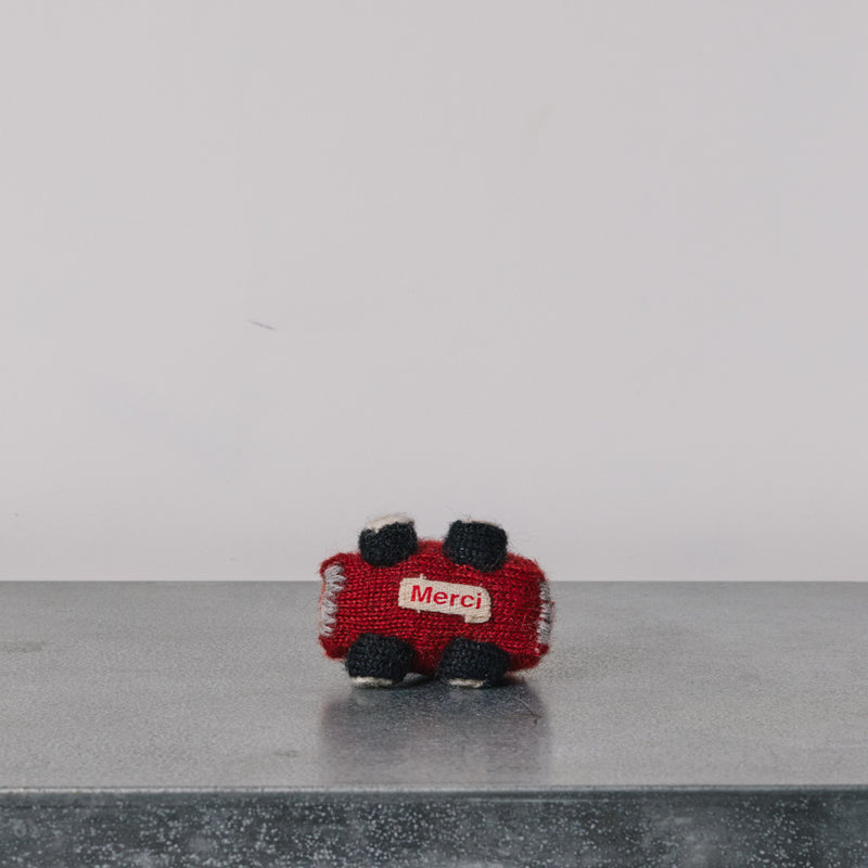 Porte clé Merci en tricot - Fiat 500