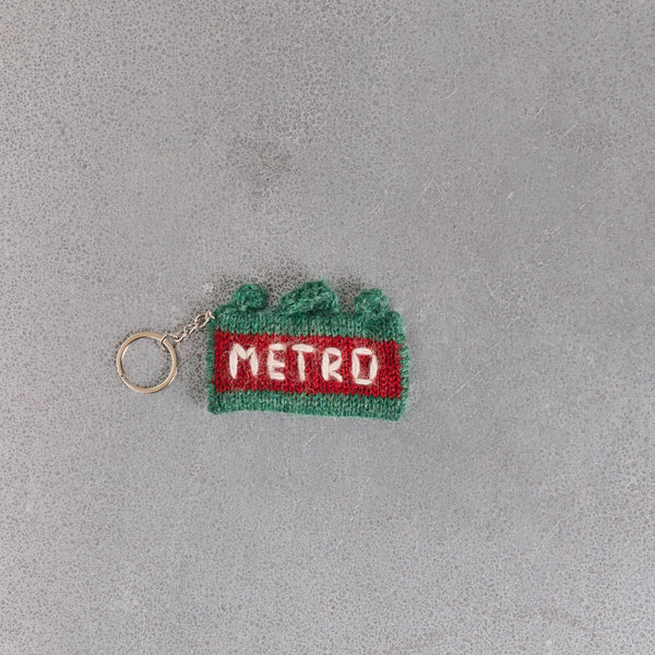 Porte clé Merci en tricot - Metro