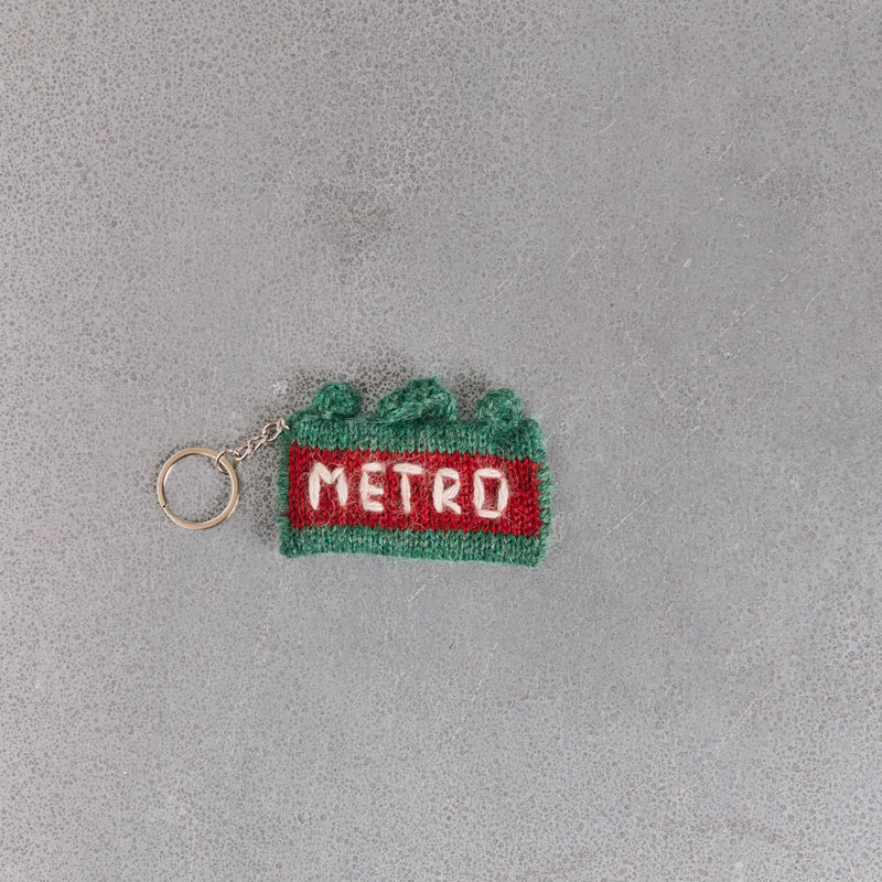 Porte clé Merci en tricot - Metro