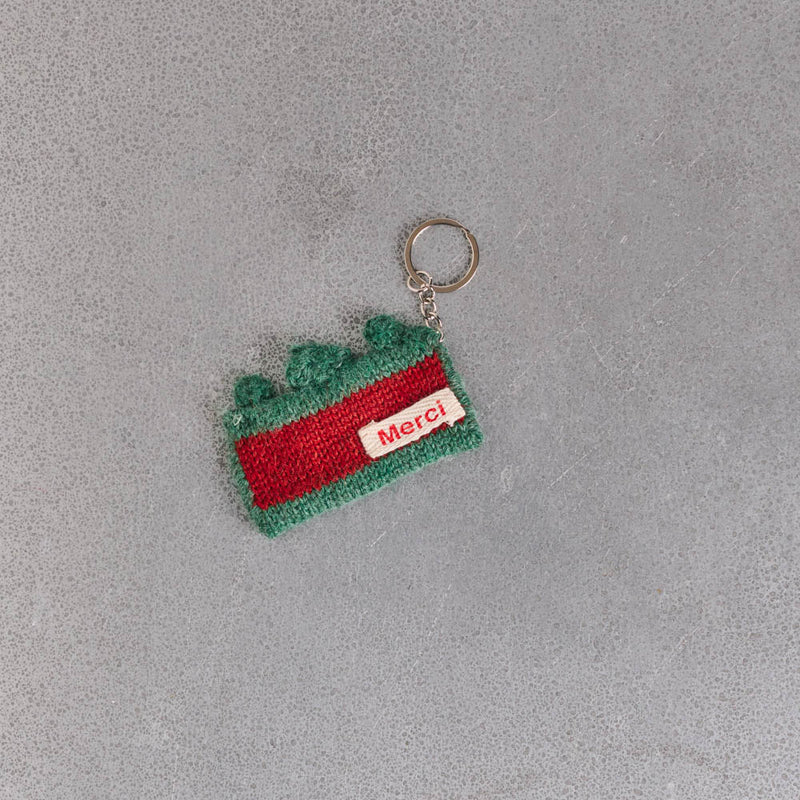 Porte clé Merci en tricot - Metro