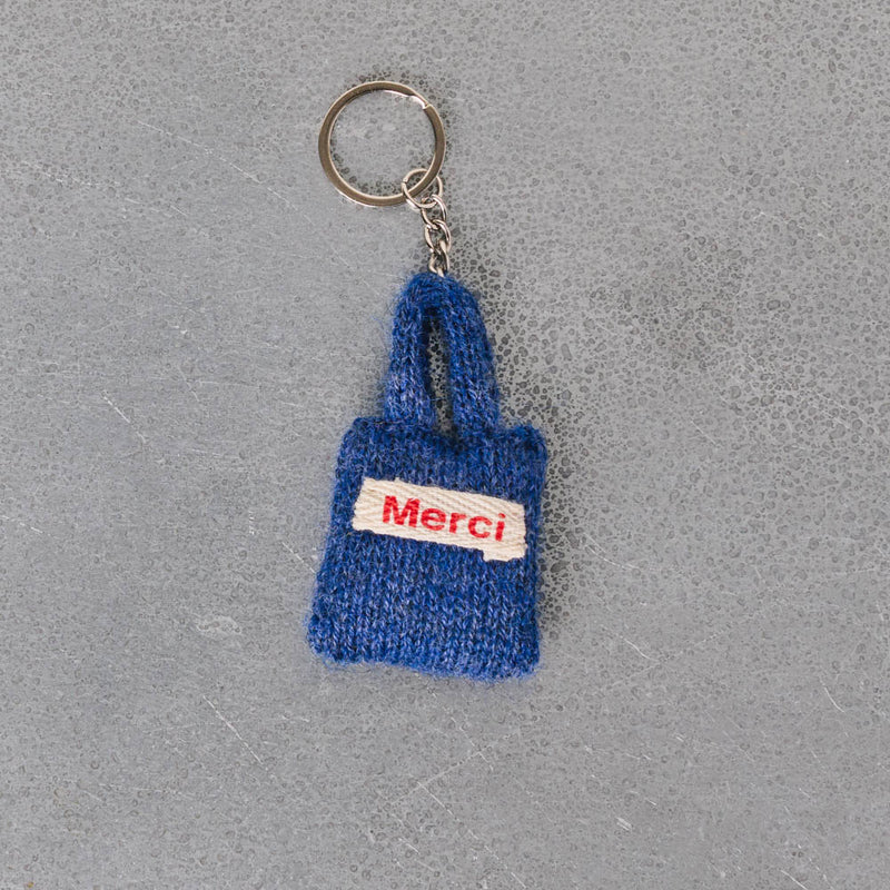 Porte clé Merci en tricot - Tote bag