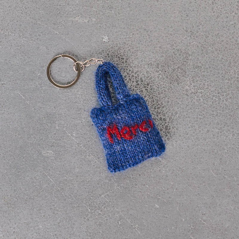 Porte clé Merci en tricot - Tote bag