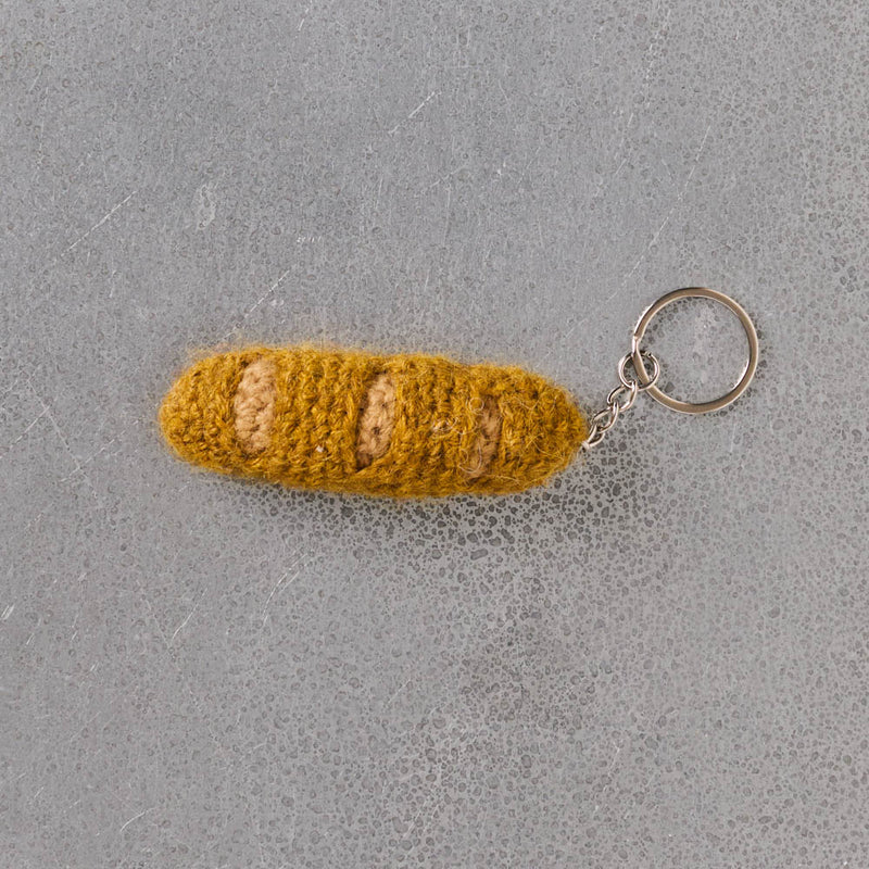 Porte clé Merci en tricot - Baguette
