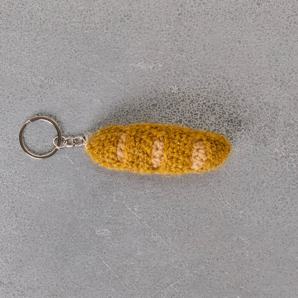 Porte clé Merci en tricot - Baguette