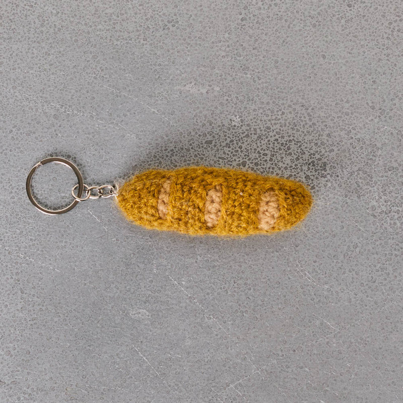 Porte clé Merci en tricot - Baguette