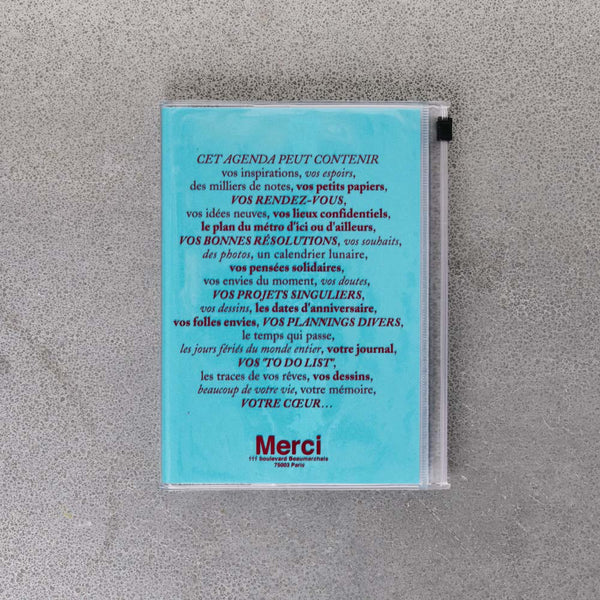 Agenda Merci Oct. 2025 - Déc. 2026 - Turquoise
