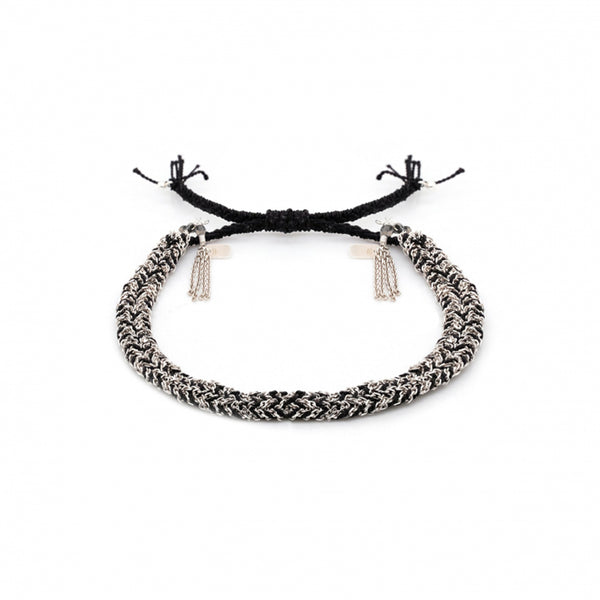 Marie Laure Chamorel - Bracelet n°183 - Noir & Argent