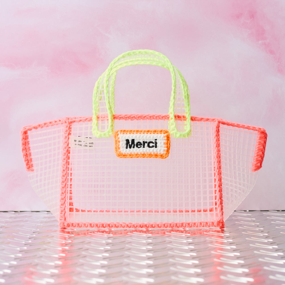 工芸品 mimimama Mimi Salon - x Merci Sac Panier XS - Neon – Merci Paris