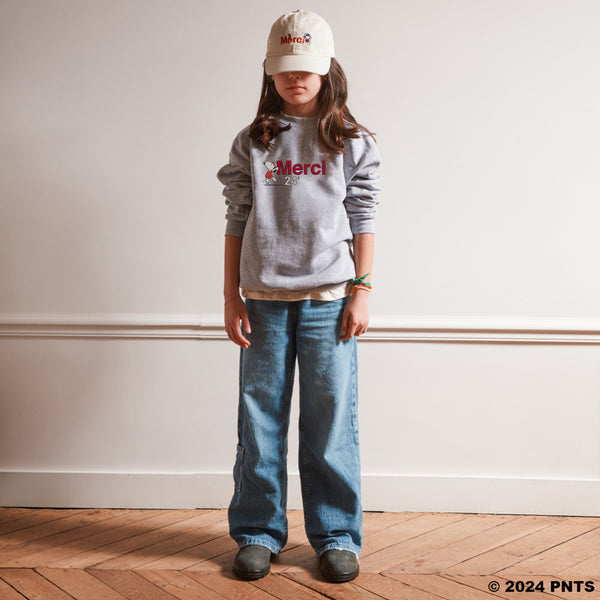 Peanuts x Merci - Sweat Enfant Merci 24 - Gris