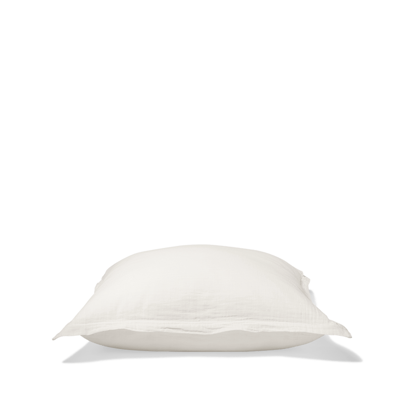 Caramel x Merci - Taie d'oreiller en gaze de coton - Blanc de Meudon