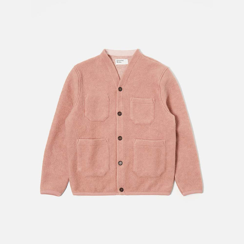 Universal Works - Cardigan à poches - Rose