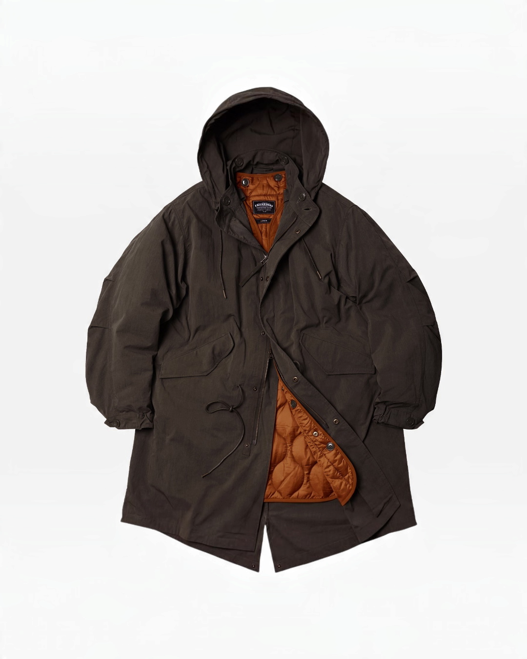 Parka militaire Frizmworks Vincent M1965 marron avec doublure matelassée amovible chez Merci Paris