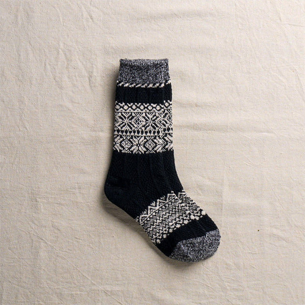 Yahae - Chaussettes Snow Pattern - Noir