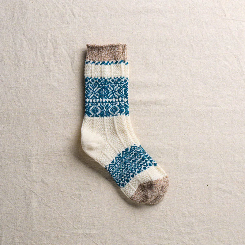 Yahae - Chaussettes Snow Pattern - Blanc