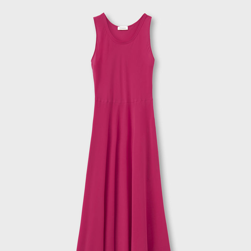 Rosso35 - Robe sans manches avec ceinture en crêpe de chine - Fuchsia