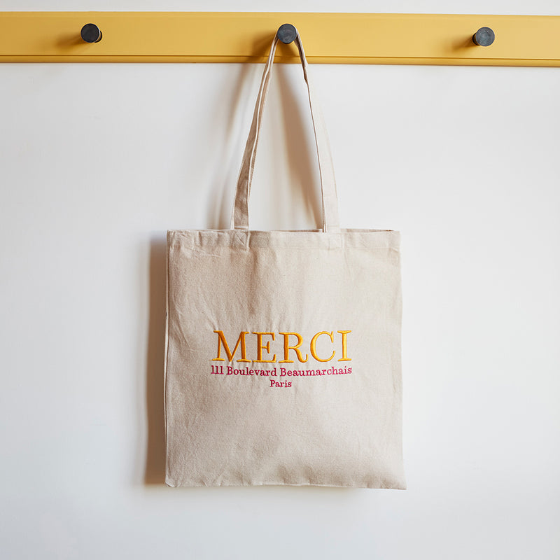 Merci - Tote Bag en coton - Merci 111 Jaune – Merci Paris