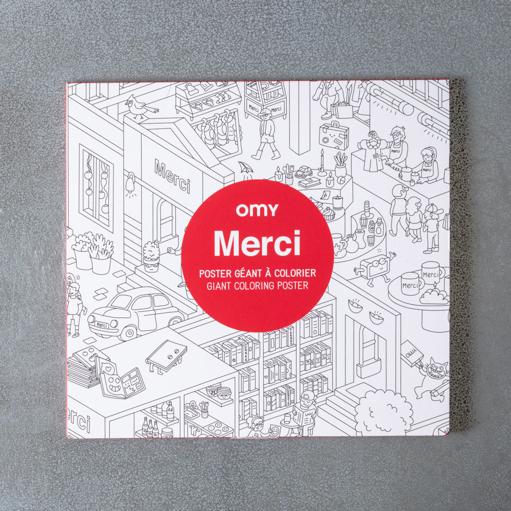 Poster géant Merci à colorier – Merci Paris Poster géant Merci à colorier – Merci Paris