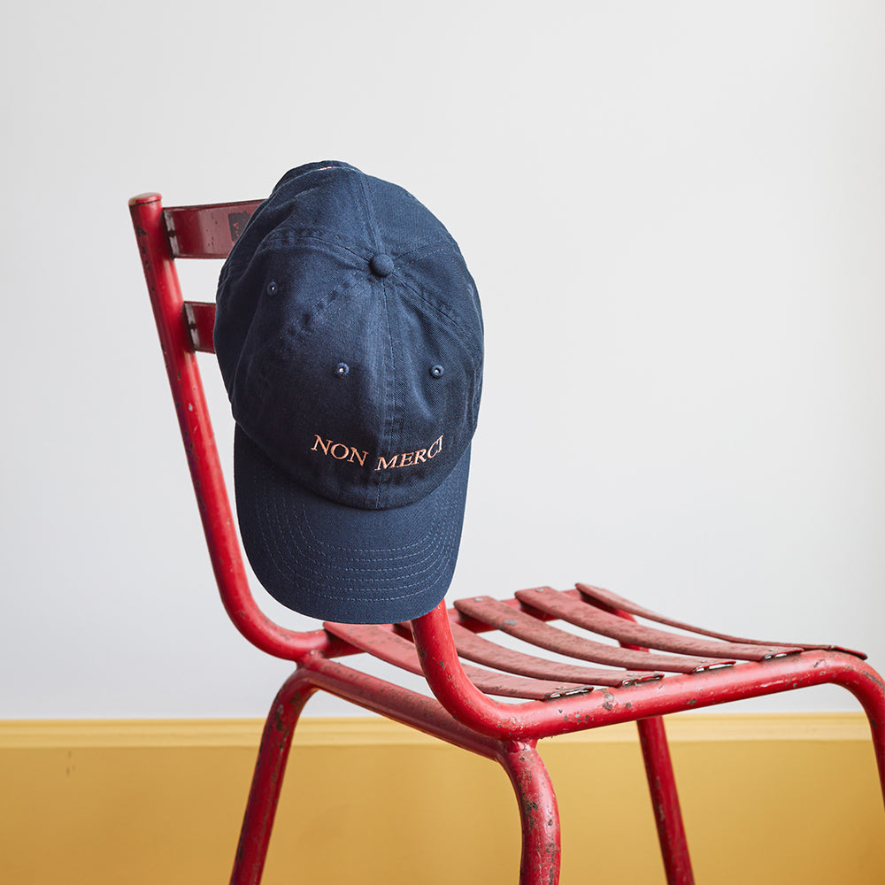 Unisex embroidered cap Non Merci - Navy Blue