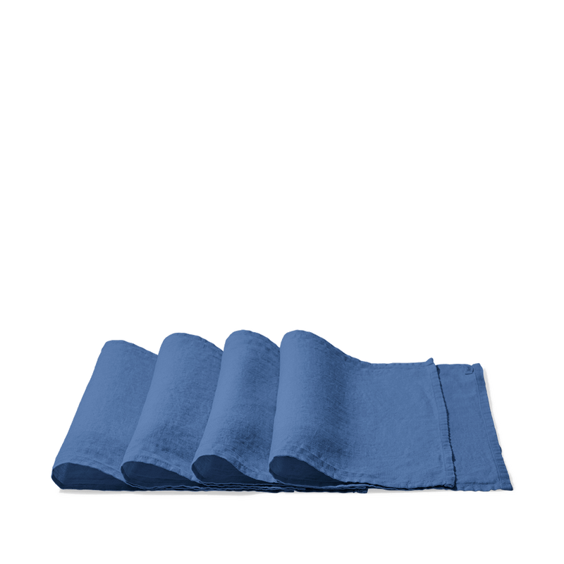 Set de table en lin lavé - Bleu Paros