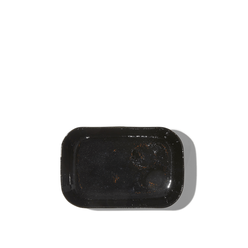 Assiette creuse en grès n°5 - Noir d'Encre