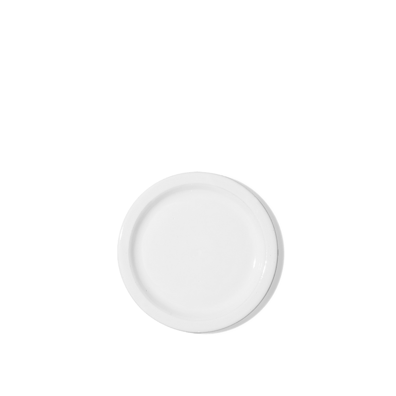 Assiette plate en céramique - Blanc