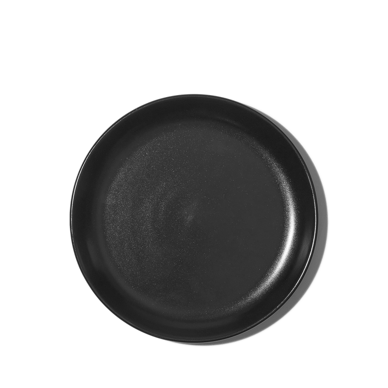 Assiette plate en grès - Noir