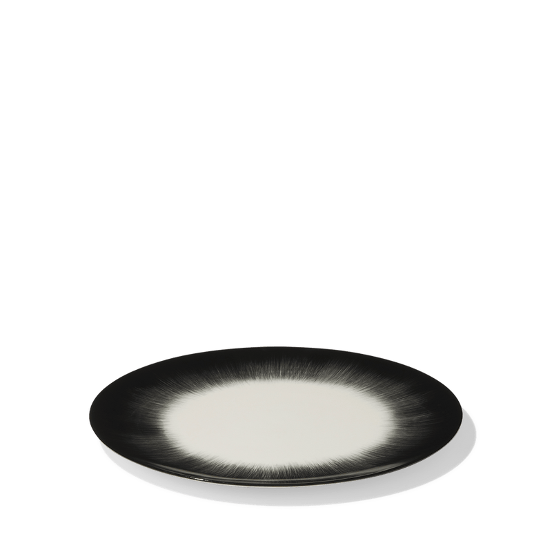 Assiette plate en porcelaine Ann Demeulemeester - Noir et blanc