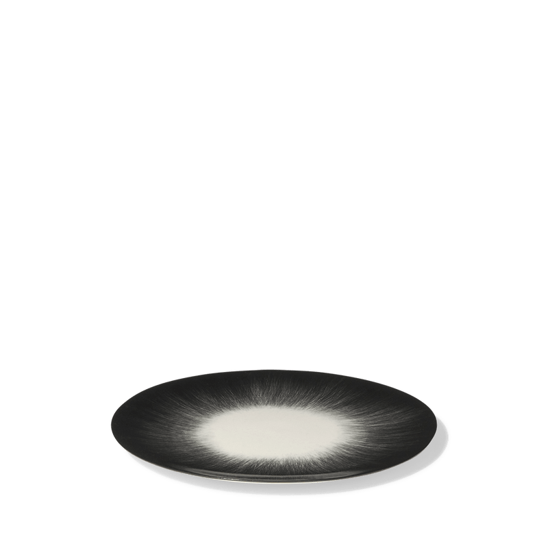 Assiette plate en porcelaine Ann Demeulemeester - Noir et blanc