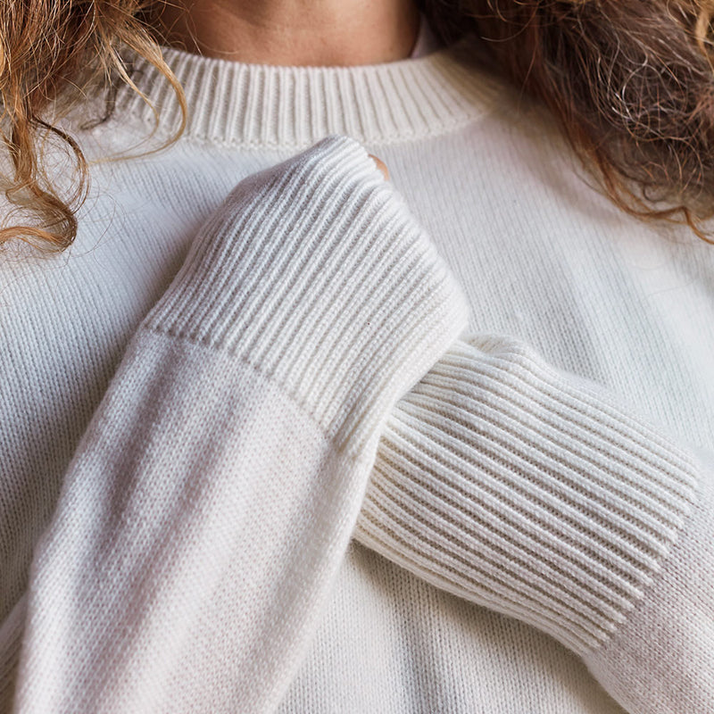 Merci - Pull oversize en cachemire - Blanc Cassé