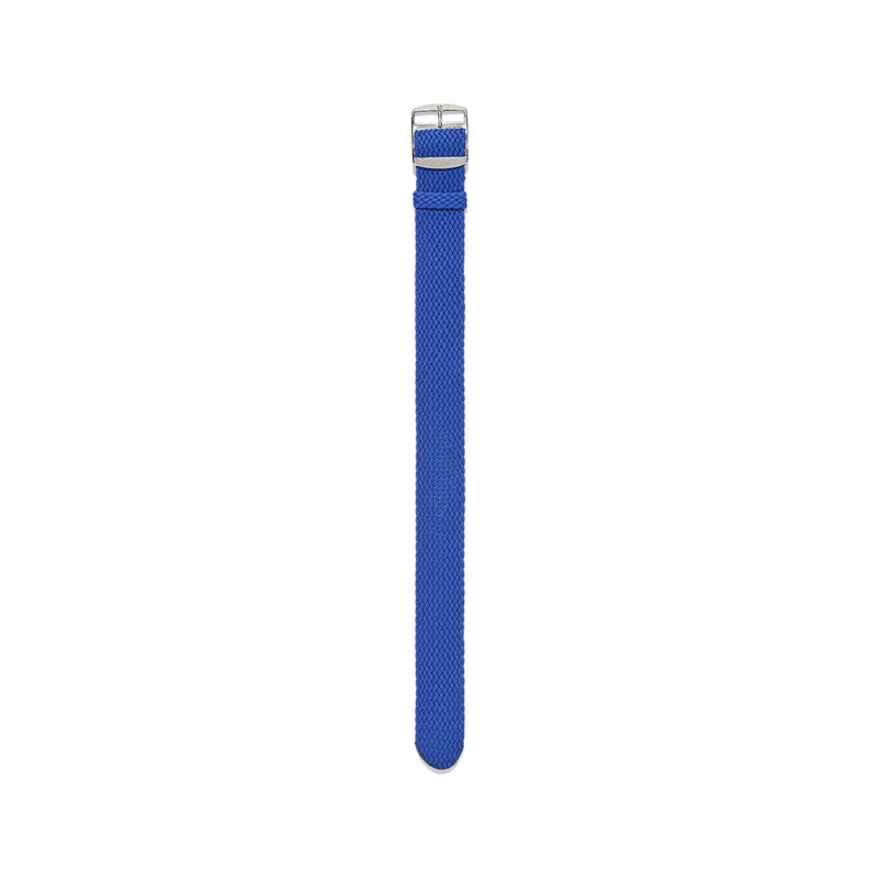 Bracelet de montre en Perlon tressé - Bleu Électrique