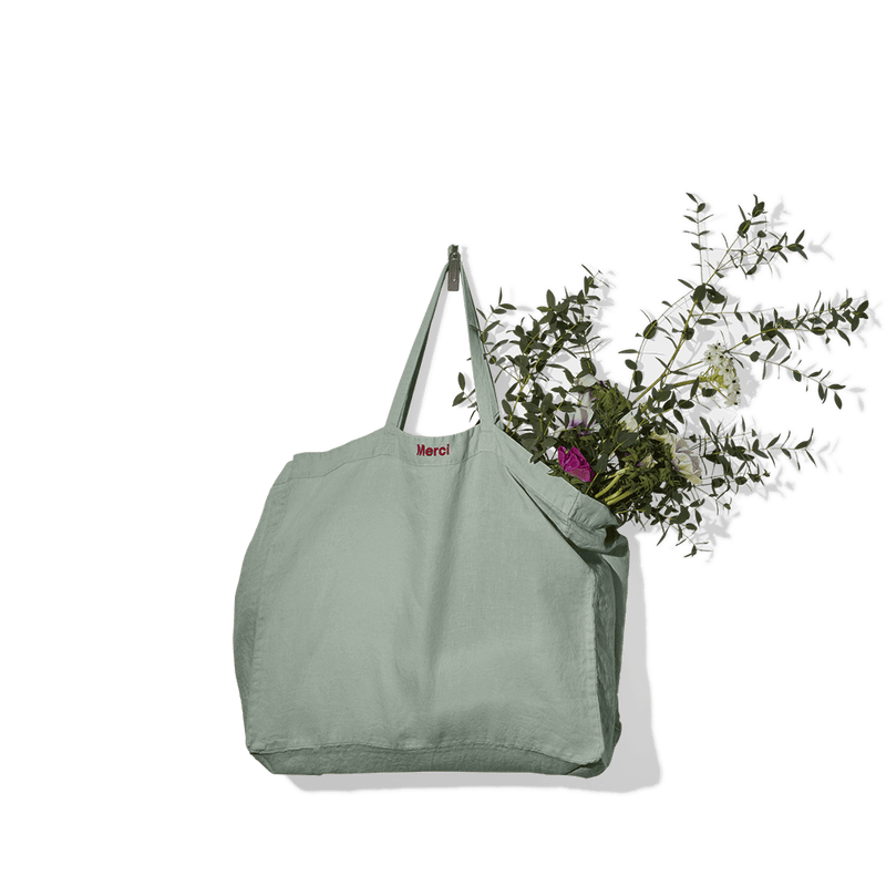 Merci - Cotton Tote Bag - Green