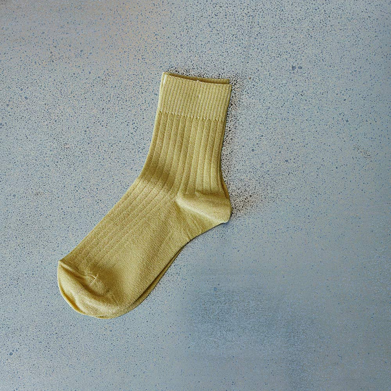 chaussettes fille ultra-courtes a paillettes (lot de 3) jaune