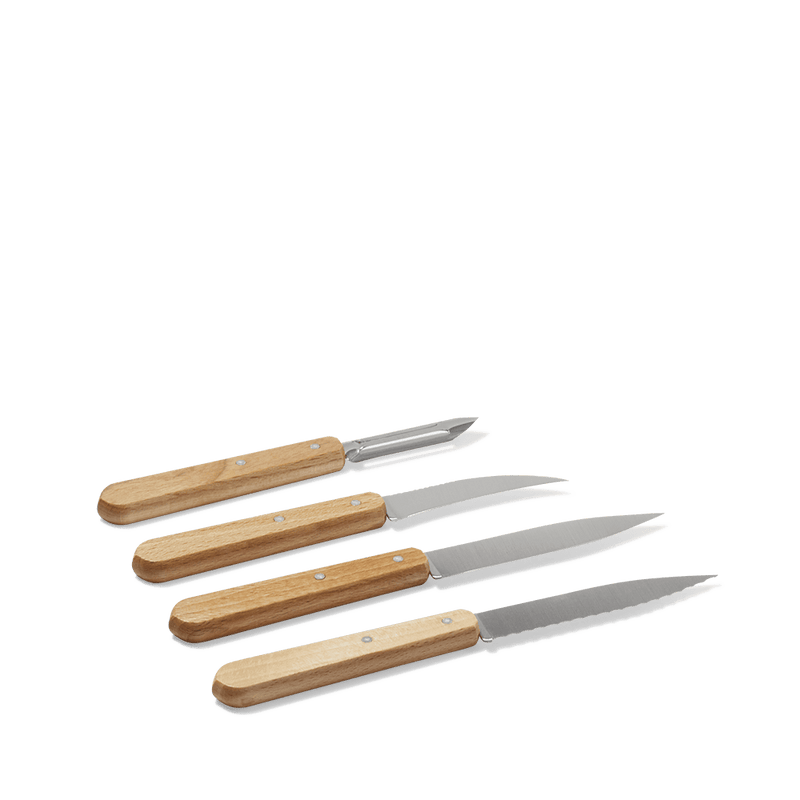 OOU White Blade 15 Piece Kitchen Knife Set